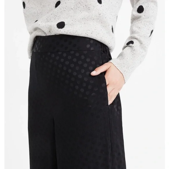 Madewell Huston Drapey Jacquard Pull-on Crop Pants.  Size Medium - Picture 2 of 12